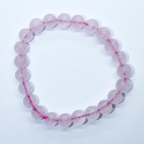 8mm AAA Rose Quartz Gemstone Power Bracelet